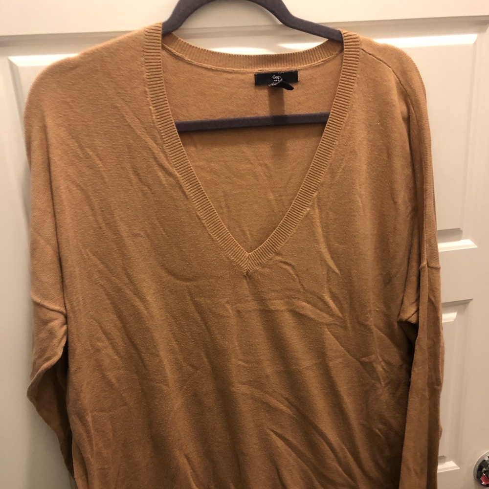 Deep V sweater - great over button up